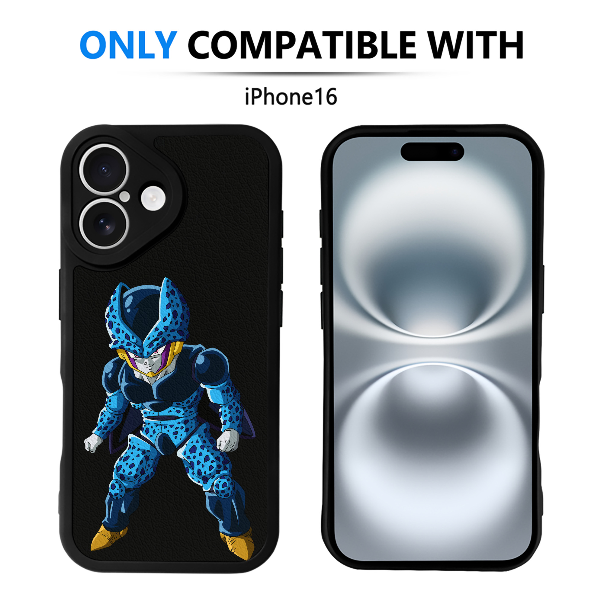 （画像用） ドラゴンボール セル DRAGON BALL Cell 【iPhone 16シリーズ対応】シリコンスマホケース（レザー調） 材質：シリコン
